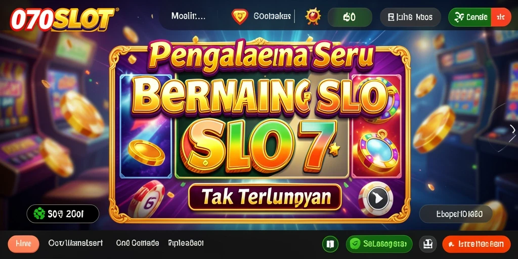 Screenshot gameplay utama 070SLOT yang menampilkan mesin slot yang menarik.