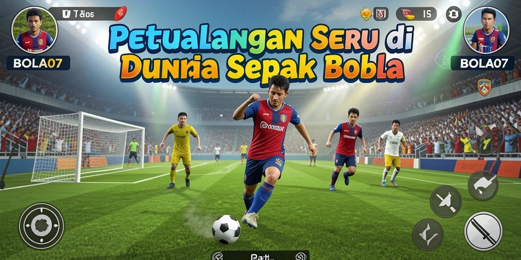 Screenshot gameplay BOLA07 dengan aksi seru dalam petualangan sepak bola.