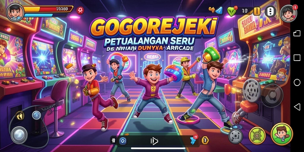 Screenshot GOGOREJEKI menunjukkan momen seru dalam permainan Arcade.