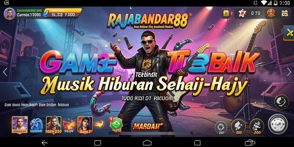 Screenshot menunjukkan antarmuka gameplay RAJABANDAR88 yang penuh warna.