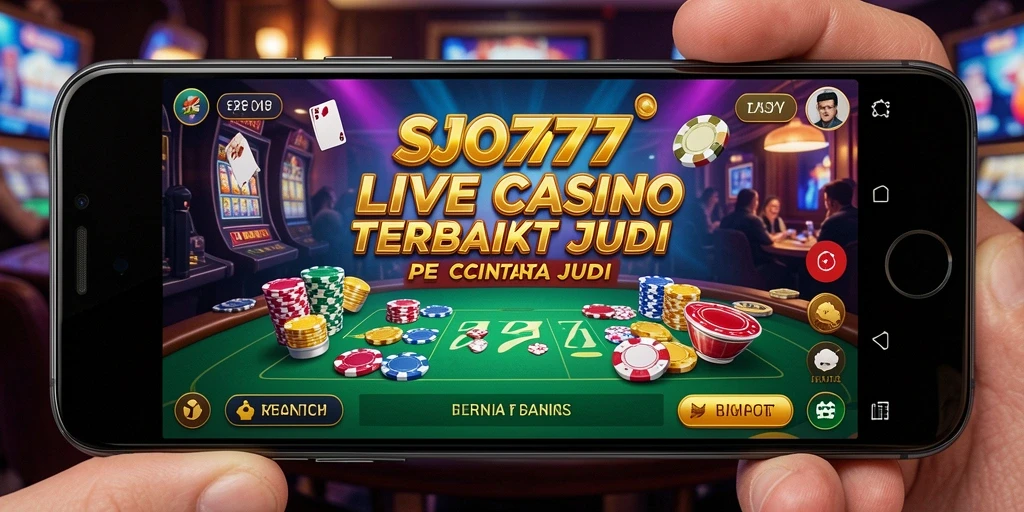 Tampilan gameplay Live Casino yang dinamis dan interaktif di SJO777.