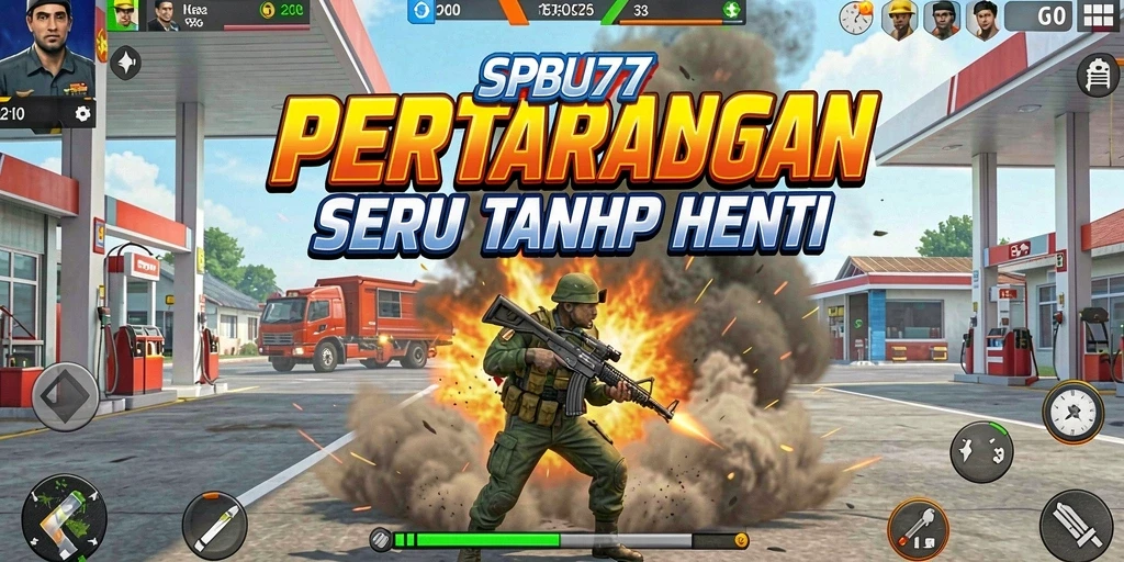 Tampilan menarik dari gameplay SPBU77 dengan aksi pertarungan yang intens.