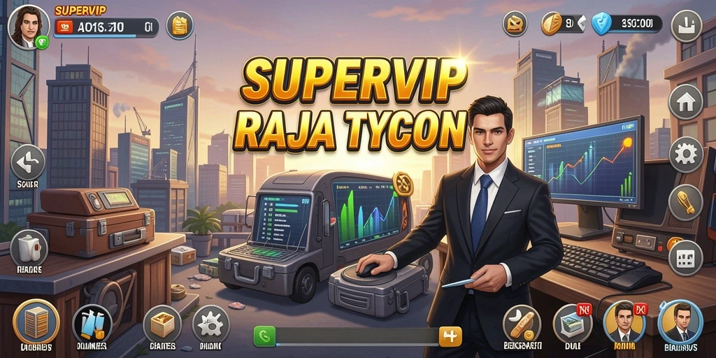 Screenshot gameplay SUPERVIP yang menampilkan aksi Tycoon yang menarik.
